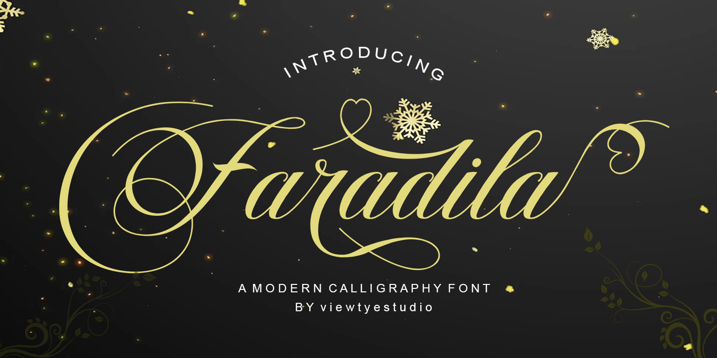 Пример шрифта Faradila